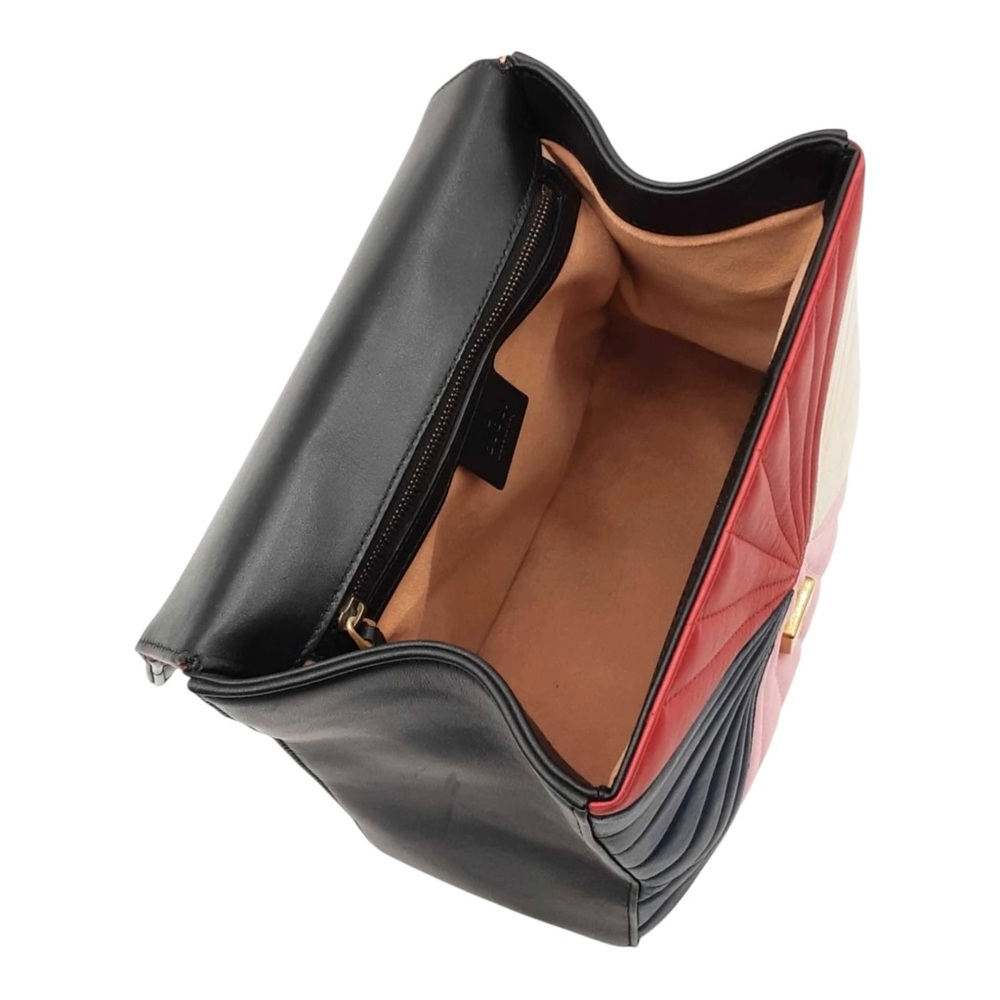 RARE Gucci Queen Margaret Tropuntata Bamboo Multicolor Backpack Pearl Bee Clasp - Picture 4 of 16
